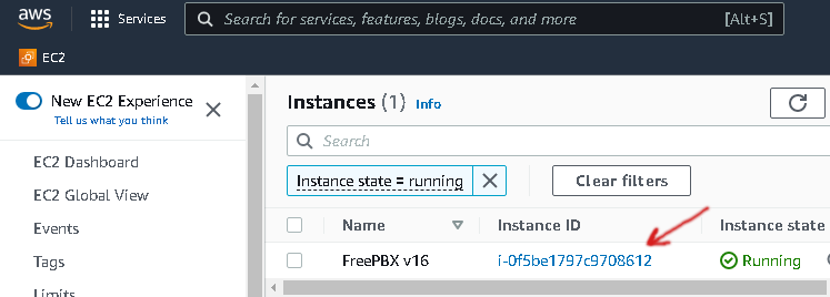 Click the Instance ID