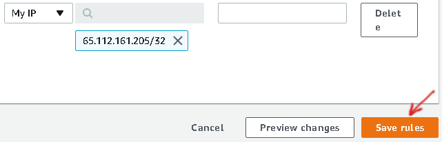 Select Save rules button